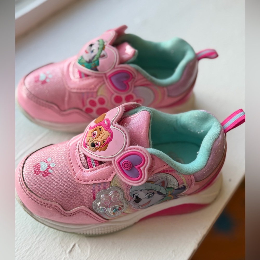 Paw Patrol Pink Sneakers with Mint Highlights